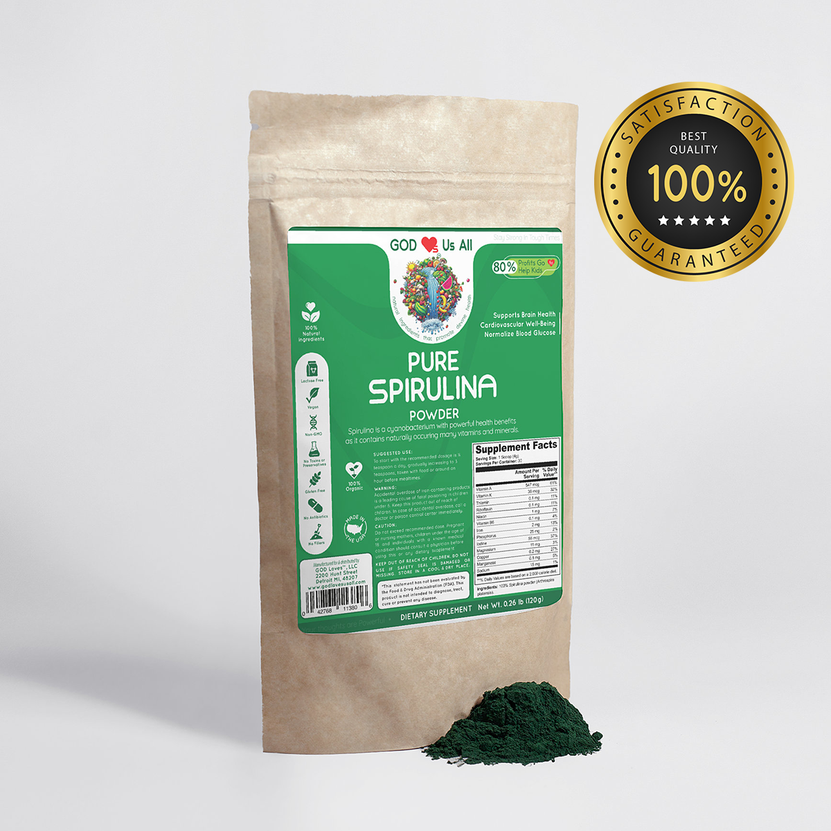 PURE SPIRULINA POWDER