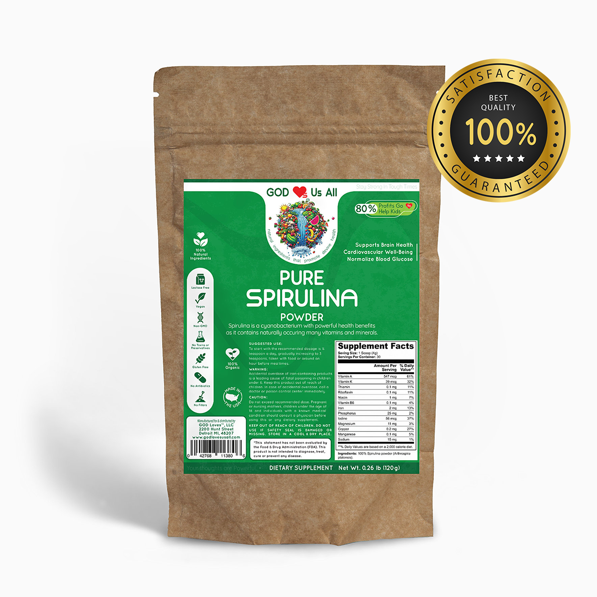 PURE SPIRULINA POWDER