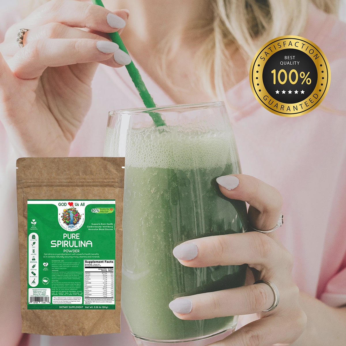 PURE SPIRULINA POWDER